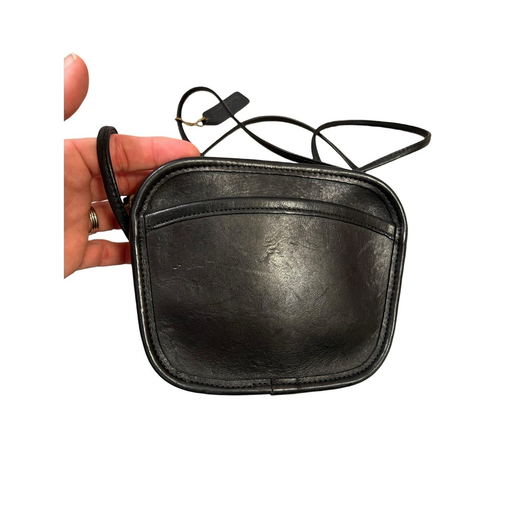 Vintage Coach Hadley Mini Crossbody Shoulder Bag‎ Leather Purse Designer Black - Picture 2 of 10